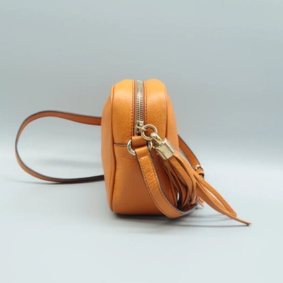 100% Authentic GUCCI SOHO Orange leather Shoulder Bag - Picture 4 of 12